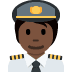 🧑🏿‍✈️ pilot: dark skin tone display on Twitter